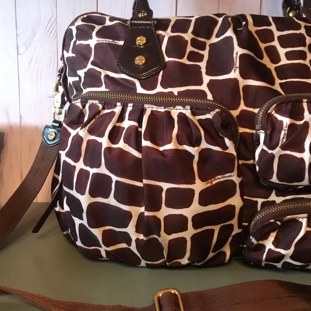 MZ Wallace Giraffe Print Kate Satchel